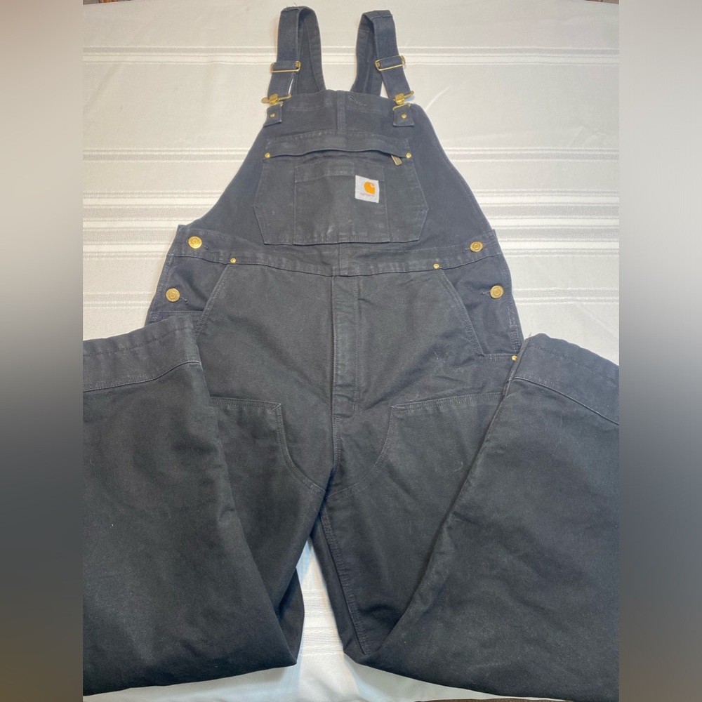 Men’s bibs overall medium  short black insulated lined OR439-M loose fCarhartt